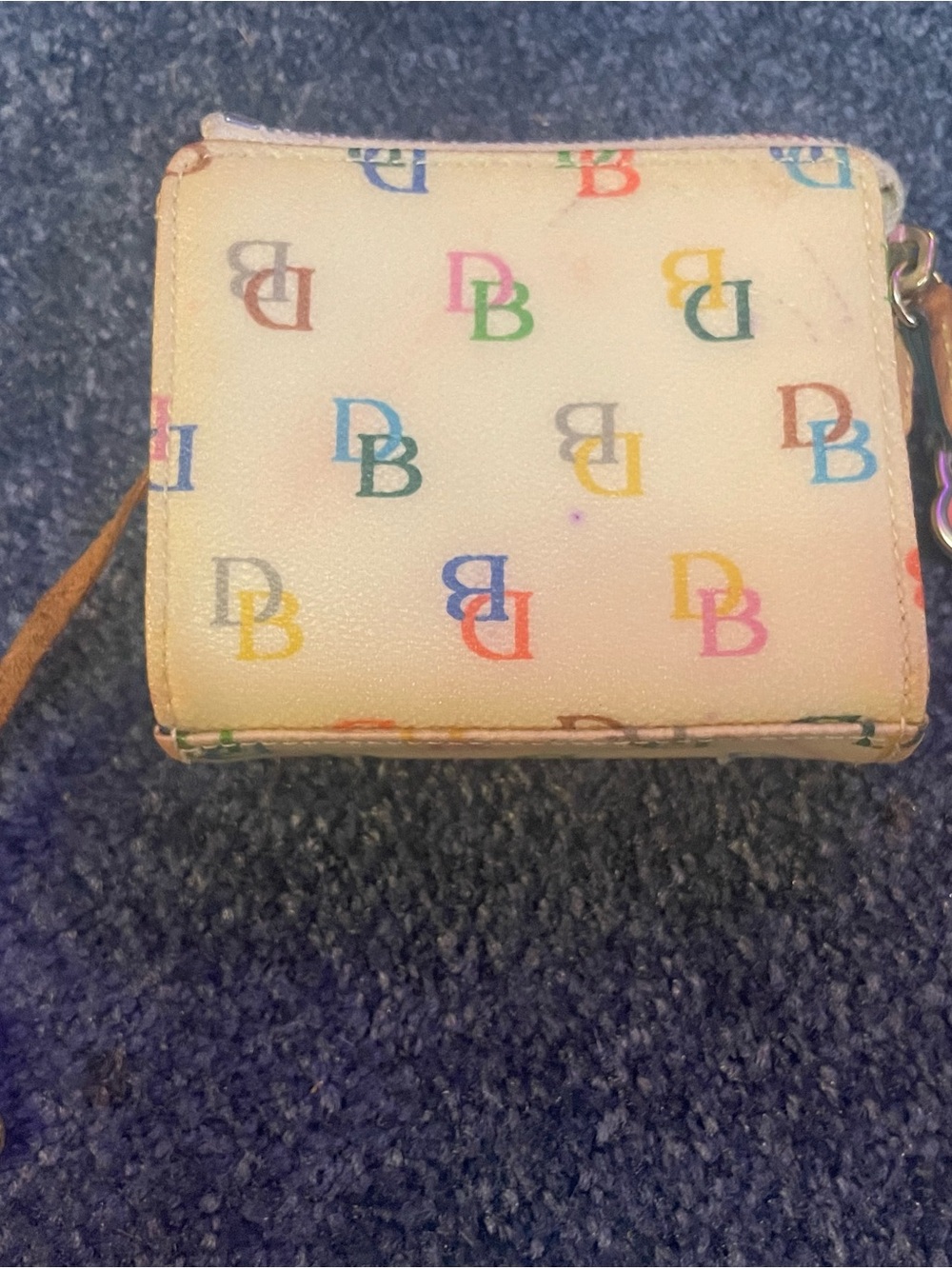 Dooney & Bourke monogram vintage 90’s y2k wallet with charm - Picture 2 of 10